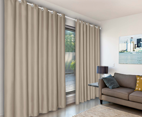 Cortina Black out Liso taupe