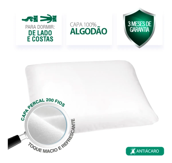 Travesseiro Com Espuma De Látex - Com Alta Elasticidade - Imagem 8