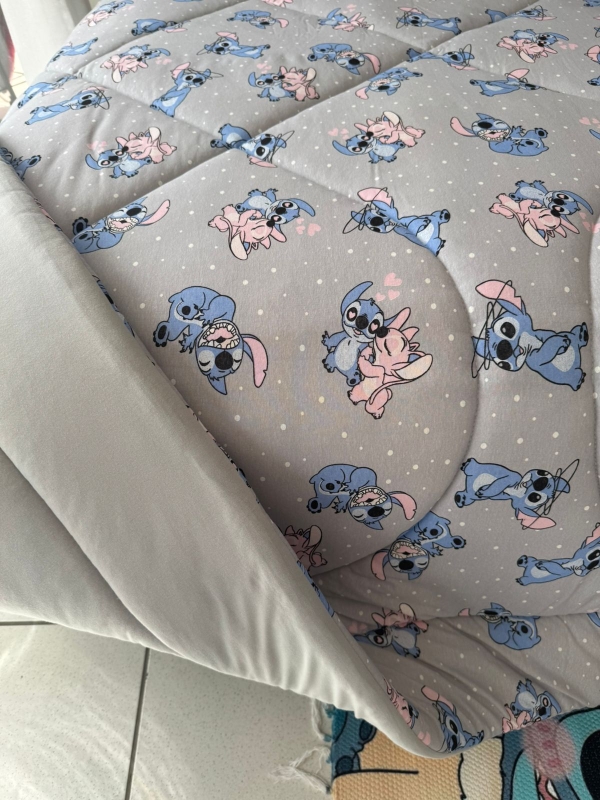 Edredom Lilo e Stitch - Malha 100% Algodão - Imagem 4