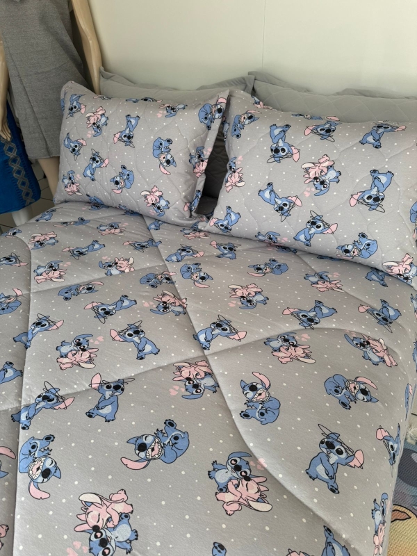 Edredom Lilo e Stitch - Malha 100% Algodão - Imagem 6