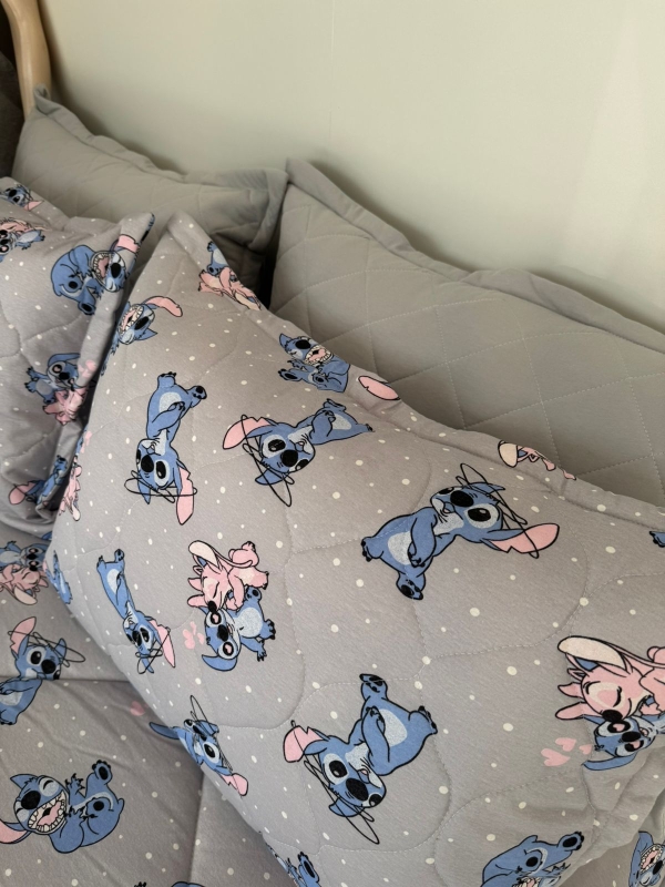 Edredom Lilo e Stitch - Malha 100% Algodão - Imagem 3