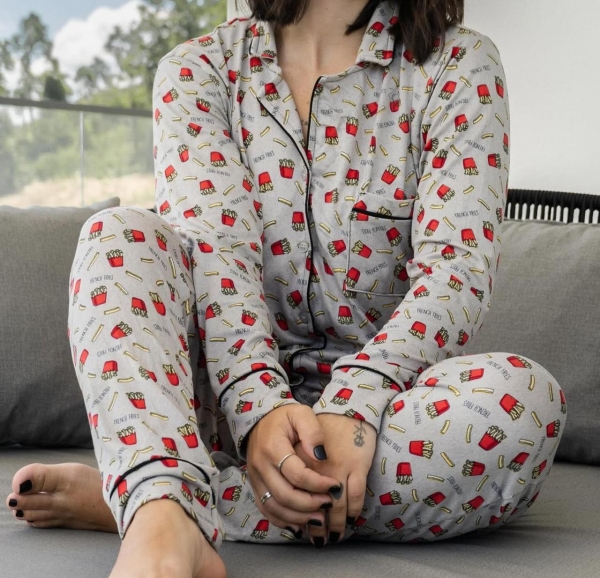 Conjunto de Dormir – Suede Tam Com botão GG