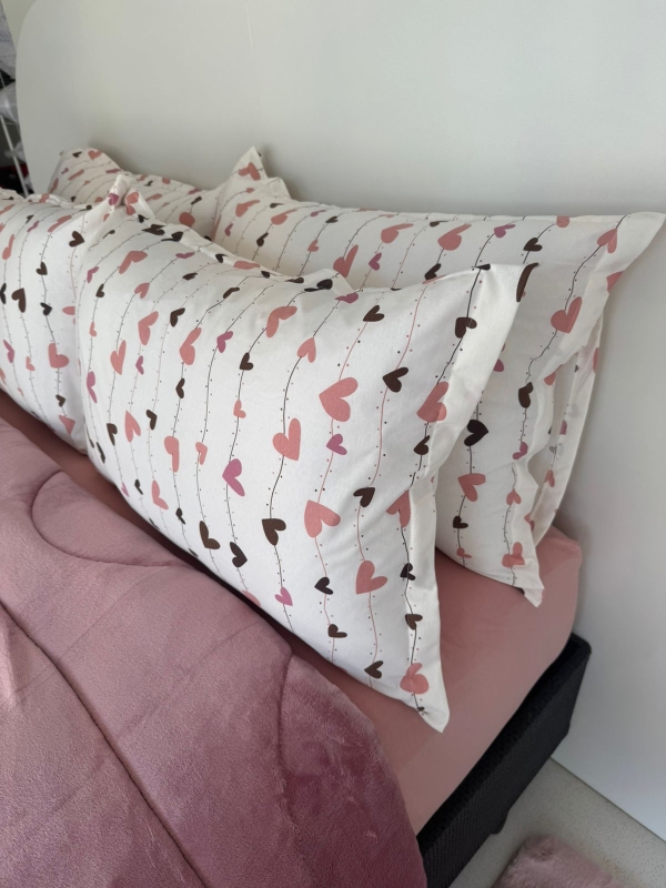 Coberdrom Malha Coração 100% algodão - Plush Liso - Imagem 6