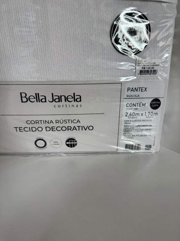 Cortina Bella Janela 2,60 x 1,70 branca - Imagem 2
