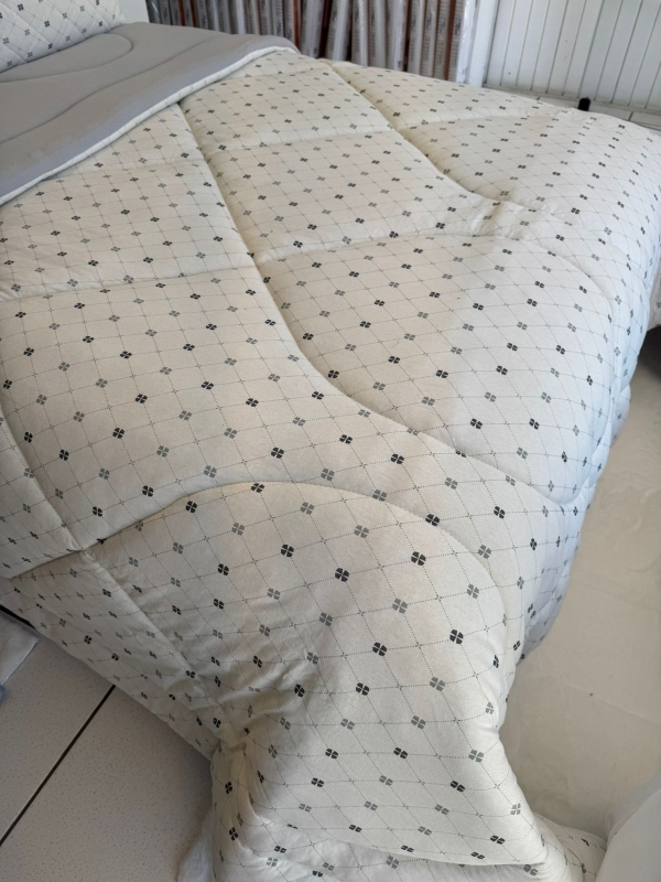 Edredom Malha 100% Algodão – Queen Poa Cinza - Imagem 9