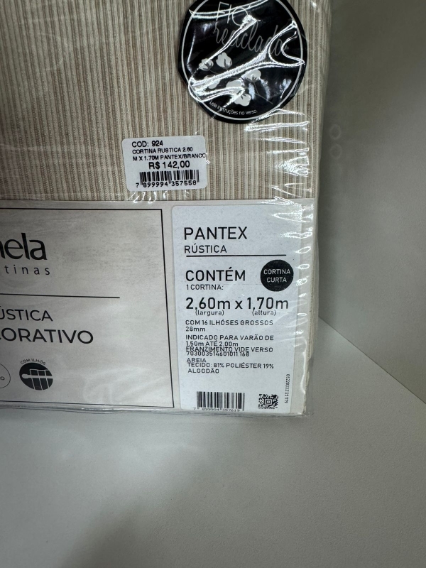 Cortina Bella Janela 2,60 x 1,70 bege - Imagem 2