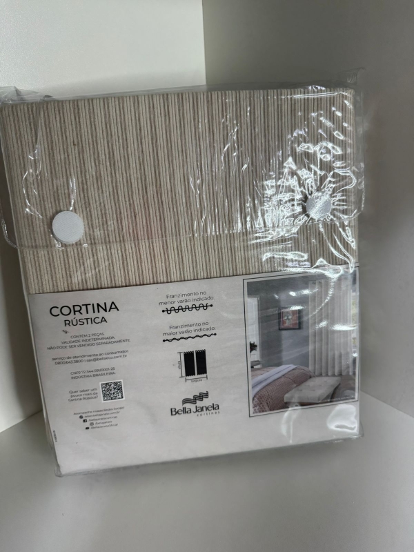 Cortina Bella Janela 2,60 x 1,70 bege - Imagem 3