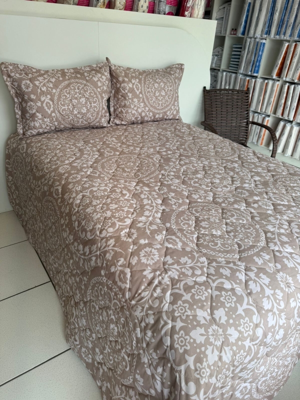 Cobre Leito Queen Percal 180 fios com Fronhas - Imagem 2