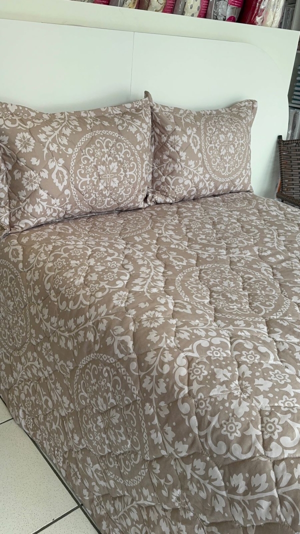Cobre Leito Queen Percal 180 fios com Fronhas - Imagem 6