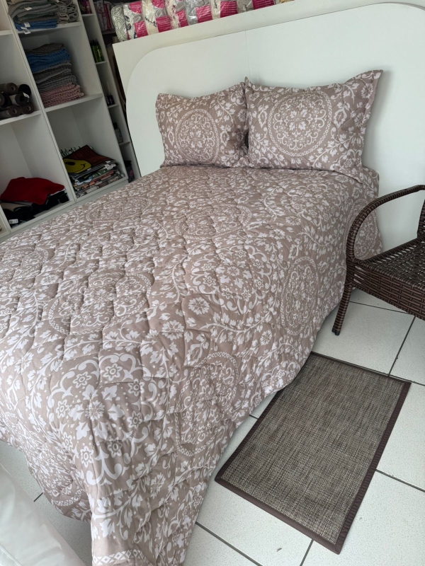 Cobre Leito Queen Percal 180 fios com Fronhas - Imagem 7