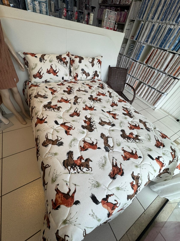 Edredom Malha 100% Algodão – Queen Cavalo - Imagem 5
