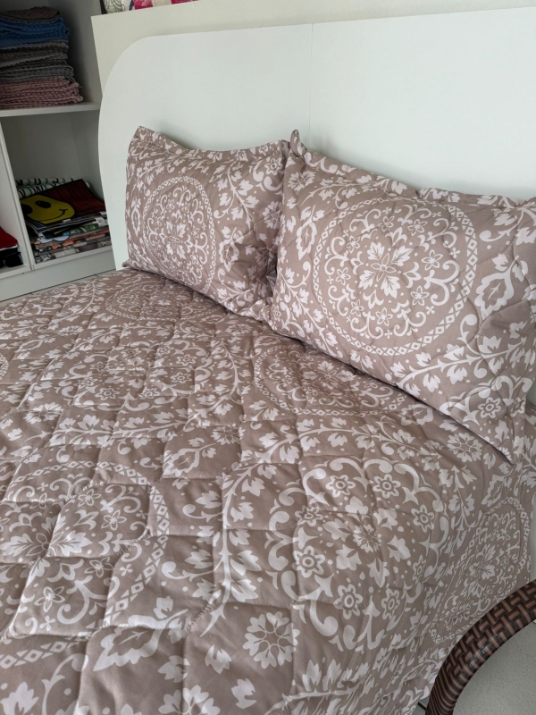 Cobre Leito Queen Percal 180 fios com Fronhas - Imagem 3