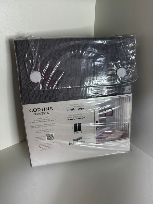 Cortina Bella Janela 2,60 x 1,70 Cinza - Imagem 3
