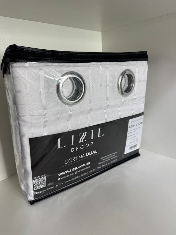 Cortina Lizil Decor 4,20 x 2,30 Branco