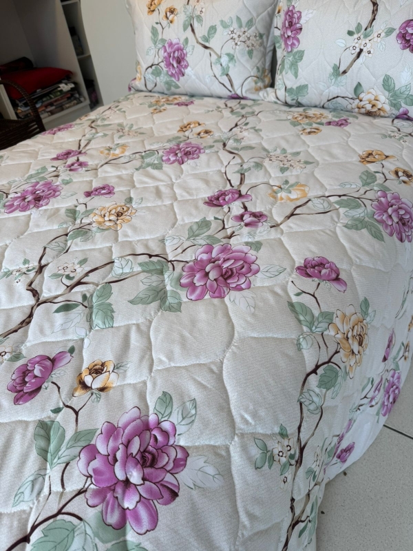 Cobre Leito Queen Percal 180 fios com Fronhas - Imagem 3