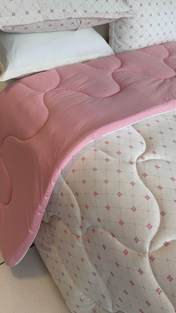 Edredom Malha 100% Algodão – Queen Poa Rose