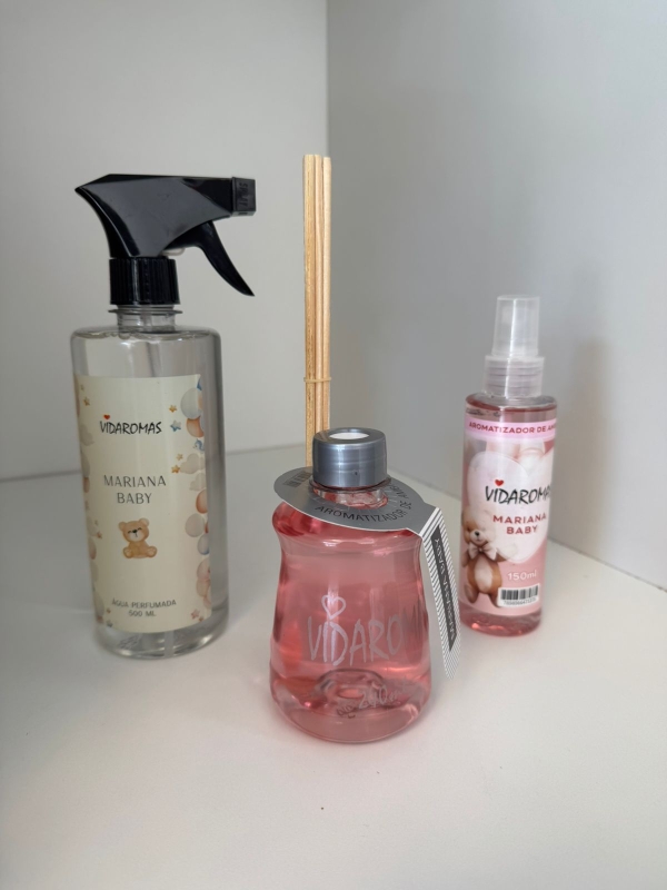 Kit 3 Vidaromas Aromatizador de varetas +2 aromatizar de ambientes Mariana baby