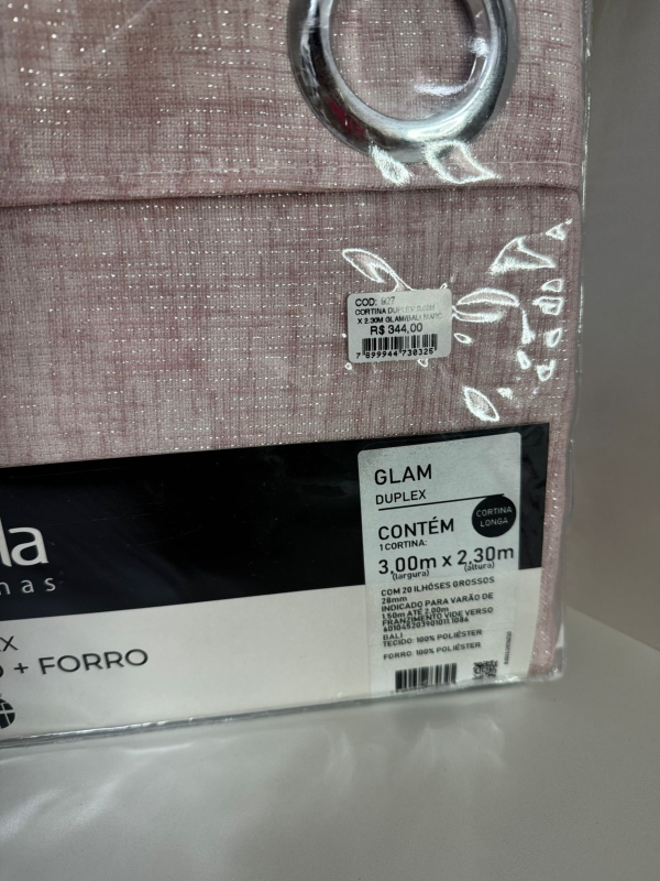 Cortina Bella Janela glam Rose 3,0 x 2,30 - Imagem 3