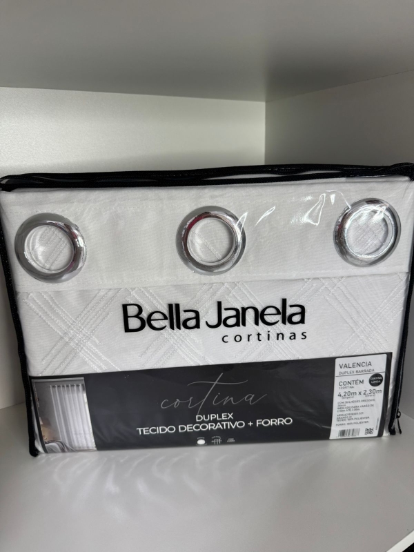 Cortina Bella Janela 4,20 x 2,30 Tecido decorativo+forro