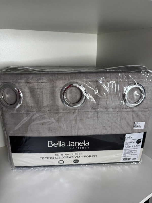Cortina Bella Janela 4,20 x 2,50 linen